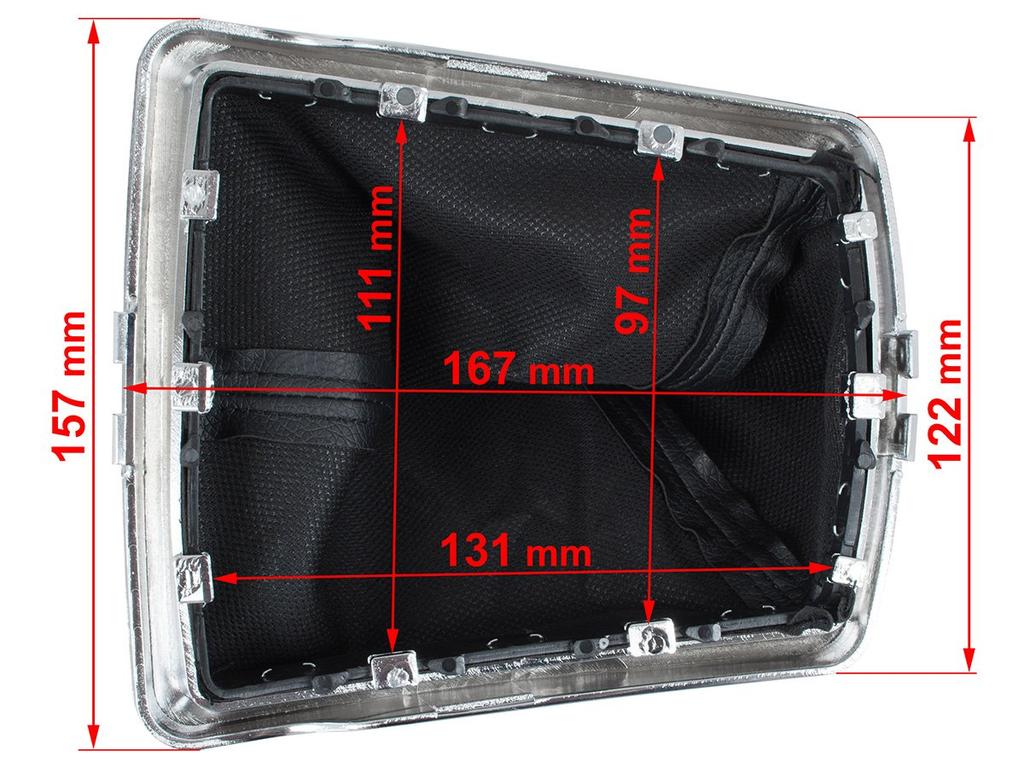 Opel Zafira B 05-15 Gear Shift Boot BLACK + LARGE CHROME Frame
