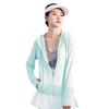 Sun Protective Coat Thin Hooded Sun Protective Clothing Women Outdoor Long Sleeve Jacquard Breathable Quick Drying Sun Protective Clothing