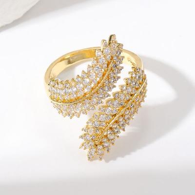 Hot Selling Wheat Maple Leaf Exquisite Ring Women's Fashion Accessories