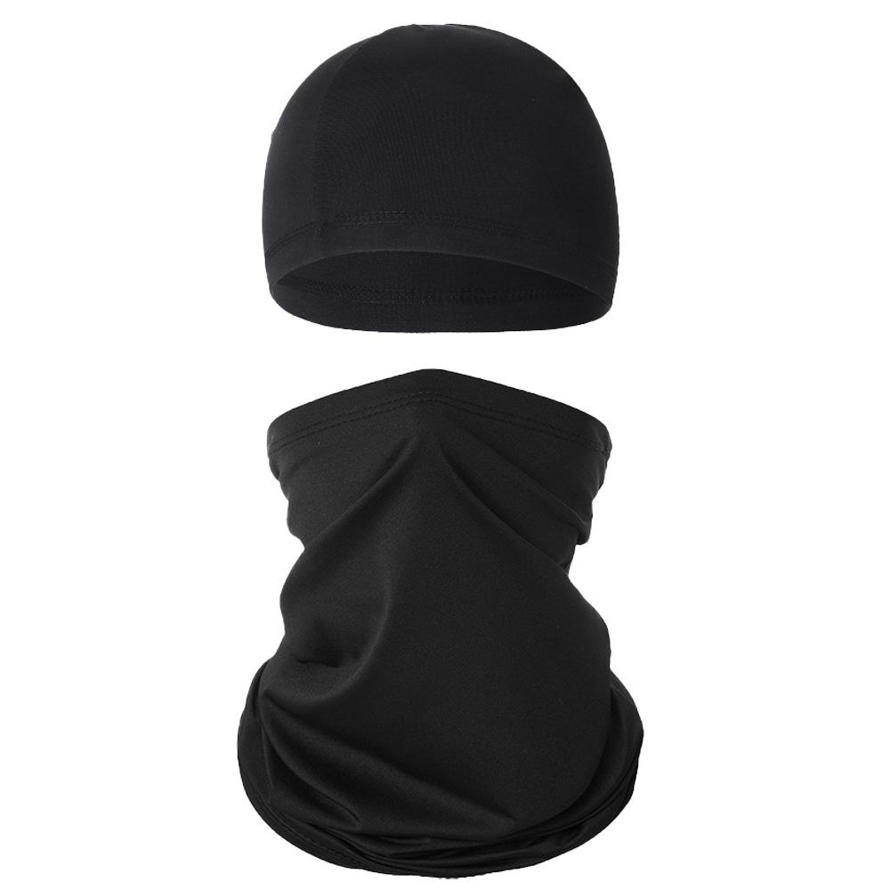 Breathable Summer Sun Protection Cycling Skull Cap & Multifunctional Ice Silk Headscarf