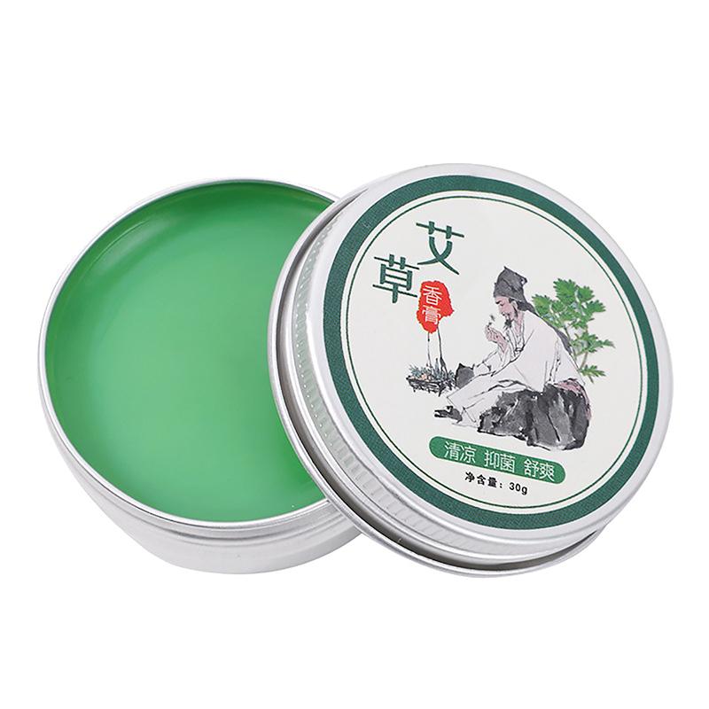 30G Herbal Moxibustion Cream Moxa Ointment Mugwort Health Care Massage Oil Relief Arthritis Body Pain Prevent Mosquito Bites