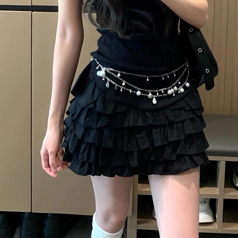 Pearl Shell Multi-layered Waist Chain, Ultra-fantastic Metal Chain Waist Belt, Short Skirt Waist Belt Accessory