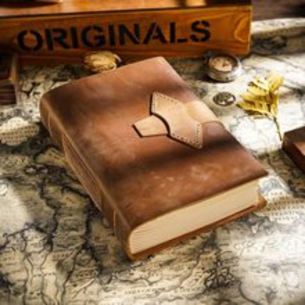 Handmade First Layer Cowhide Book Genuine Leather Hand Account Binder Notebook Retro Nostalgic Travel Diary