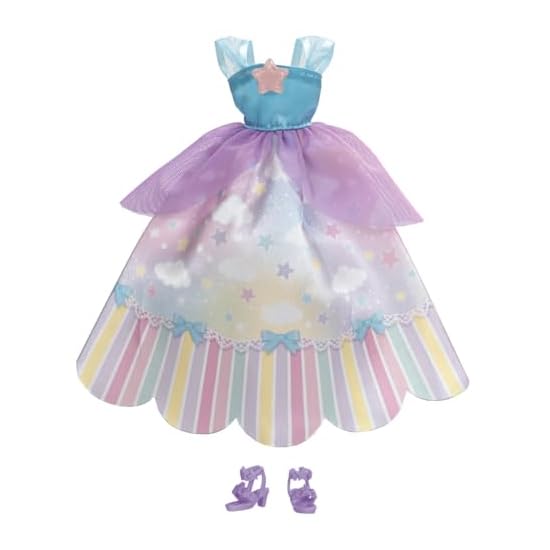 TAKARA TOMY Licca-chan Dress LW-03 Sky Long Dress, Dress-up, Pretend Play, Toy, Ages 3 and Up