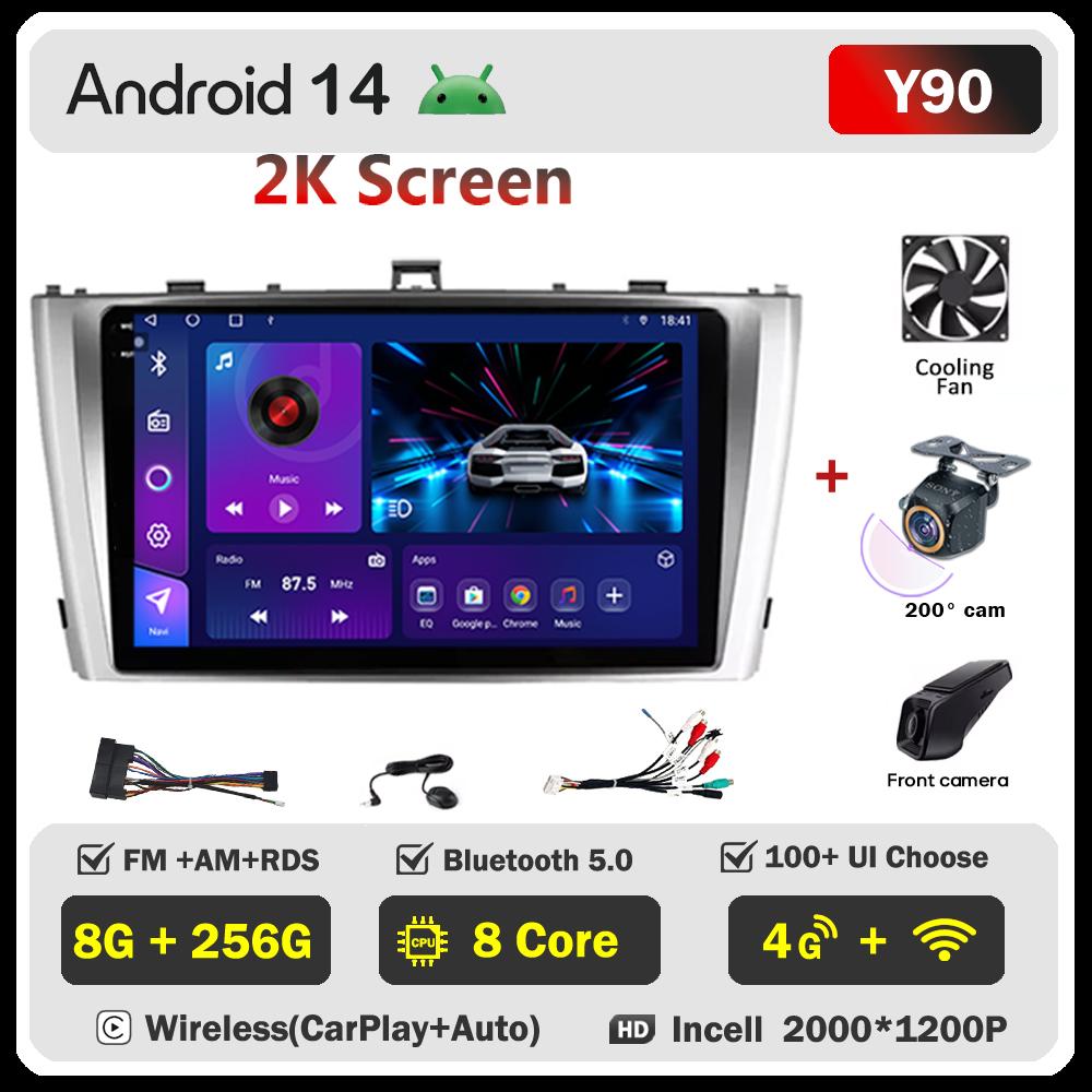 For Toyota Avensis 3 T27 2008-2015 Car Radio Player Car Carplay Screen Autoradio Mirror Link Android Auto Touch Screen 8 Core