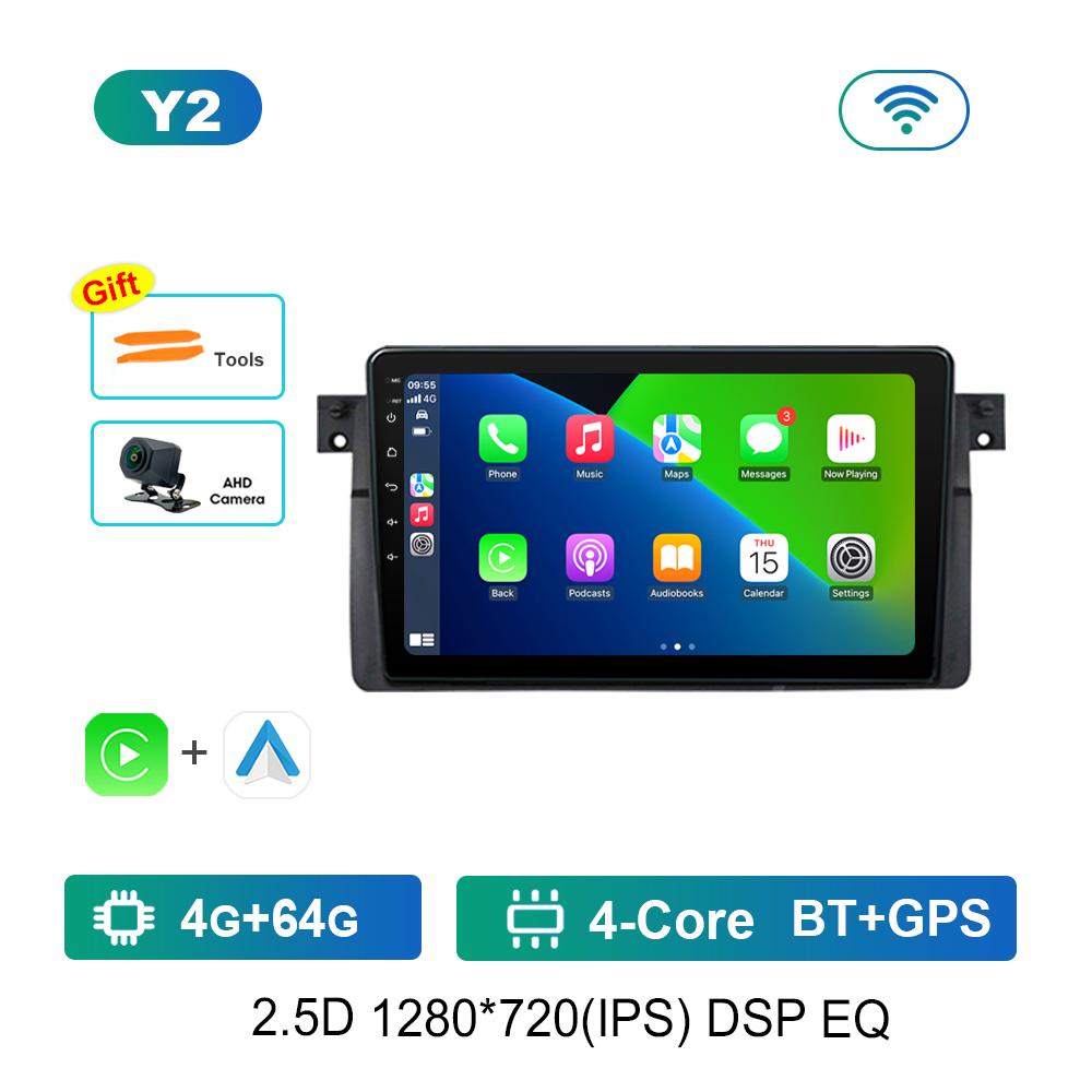 Android Car Radio Multimedia Video Player for BMW E46 M3 318/320/325/330/335 Bluetooth GPS Navigation WiFi HD Touch Screen