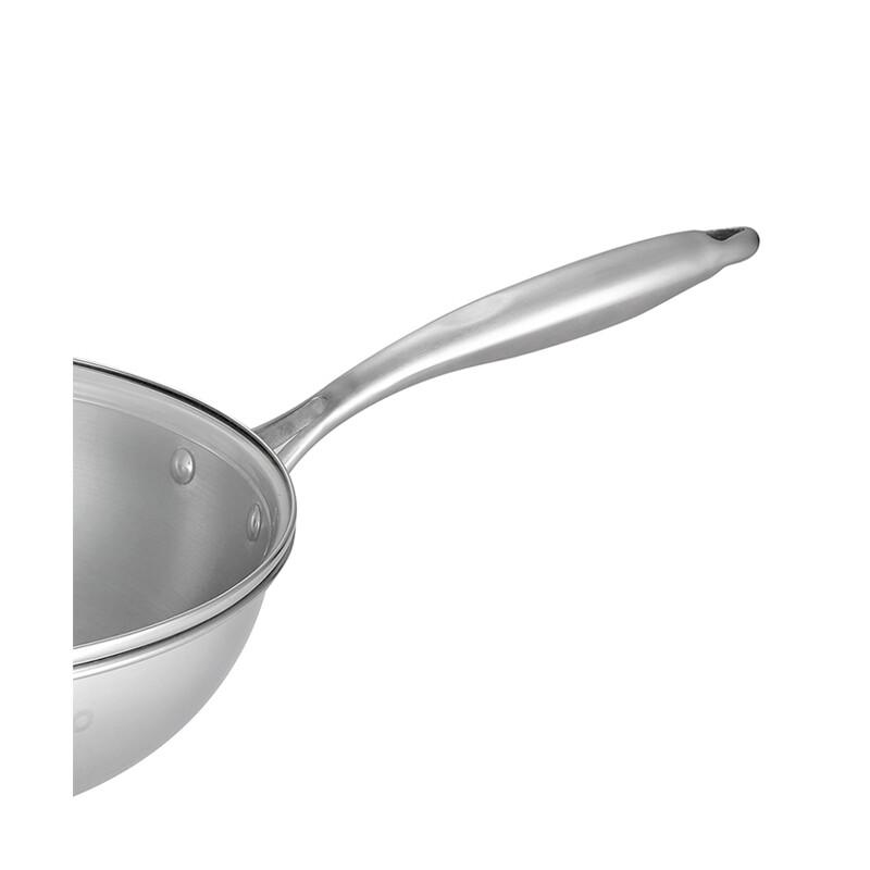 Debo DEP-316 Edelstahl-Wok mit Sichtdeckel