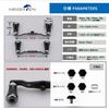 HEIGHTEN 85/95mm Reel Handle, 1.5K Carbon Cloth, for Shimano, Daiwa, and Abu Baitcasting Reels, Pillar Series (Black & Gunmetal, V2.0-85mm) (996)