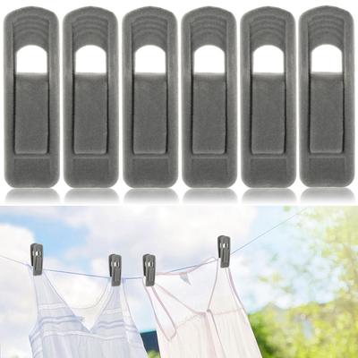 10pcs/set Non Slip Velvet Hangers Clips for Velvet Flocked Trouser Coat Hanging Hooks Space Saving Clothes Clip Drying Racks