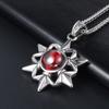 JMXD Men's Retro Titanium Steel Hexagram Gemstone Pendant Necklace | Hypoallergenic Durable Zirconia Jewelry | Daily Wear Statement Piece