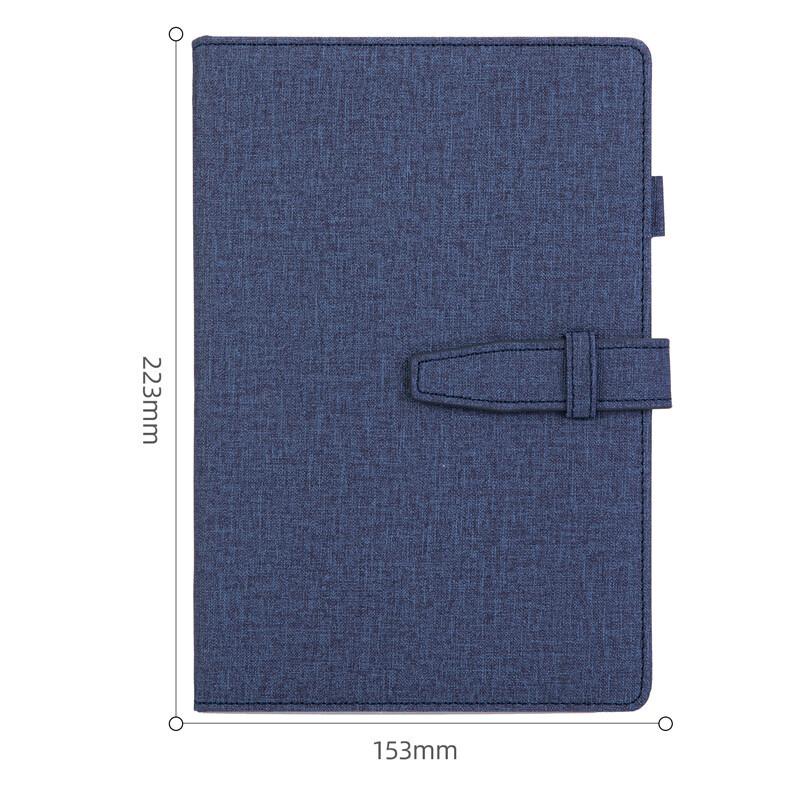 Deli A5 Leatherette Buckle Notebook - Blue