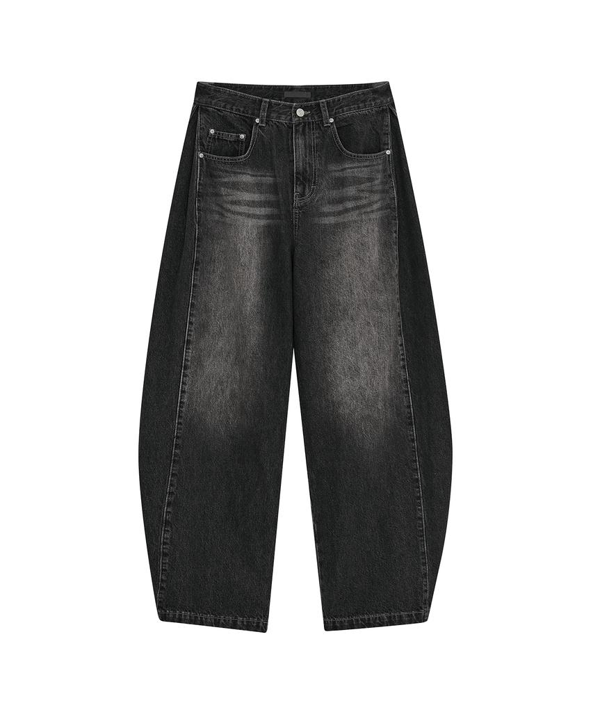 Depeugameoncheu Cat Blush Wide Pants [Black Denim]