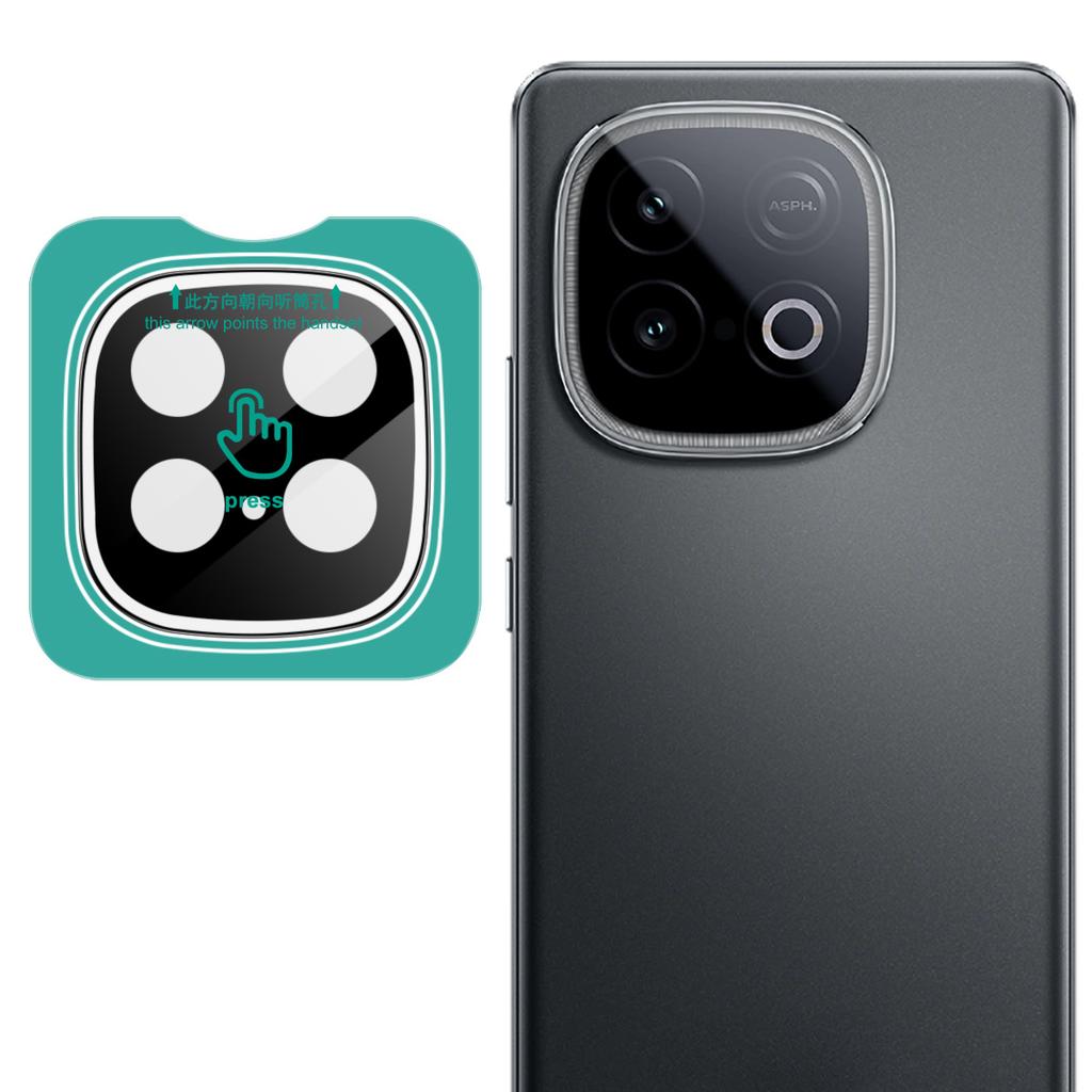 IMAK For vivo iQOO Z10 Turbo Pro 5G/Z10 Turbo 5G Tempered Glass Camera Lens Protector with Self Positioning Frame (Black Version)