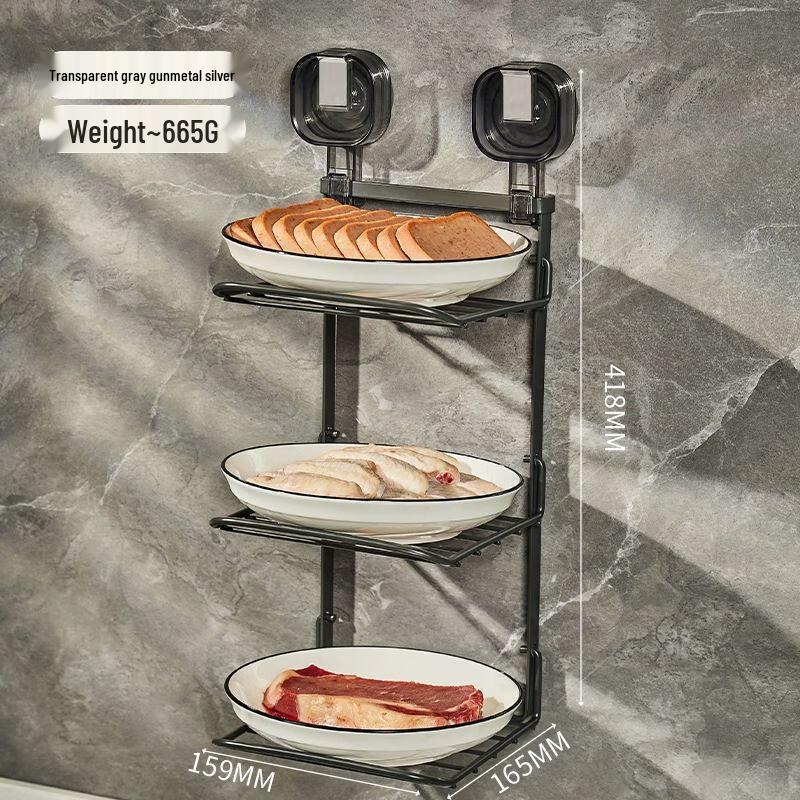 

Collapsible Suction Cup Kitchen Prep Rack