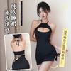 Sexy lingerie sexy leopard print nightclub cosplay uniform temptation lace-up hollow pajamas