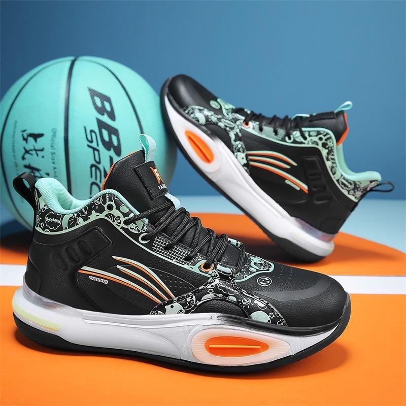 

High-Quality High-Top Basketball Shoes, Men S And Women S Rubber Soles, Non-Slip And Wear-Resistant, Lightweight And Comfortable Sports Basketball Sho 44 чорний
