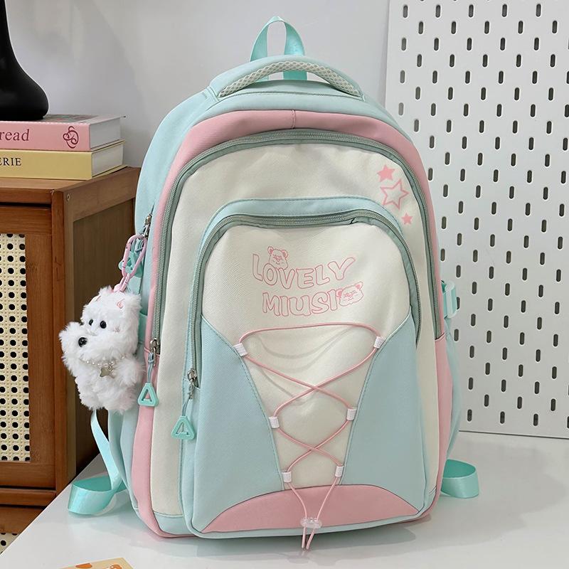 Children's Schoolbags, Primary School Students, Girls, Junior High School Students, High-value Color Matching Backpacks, Fashionable Backpacks