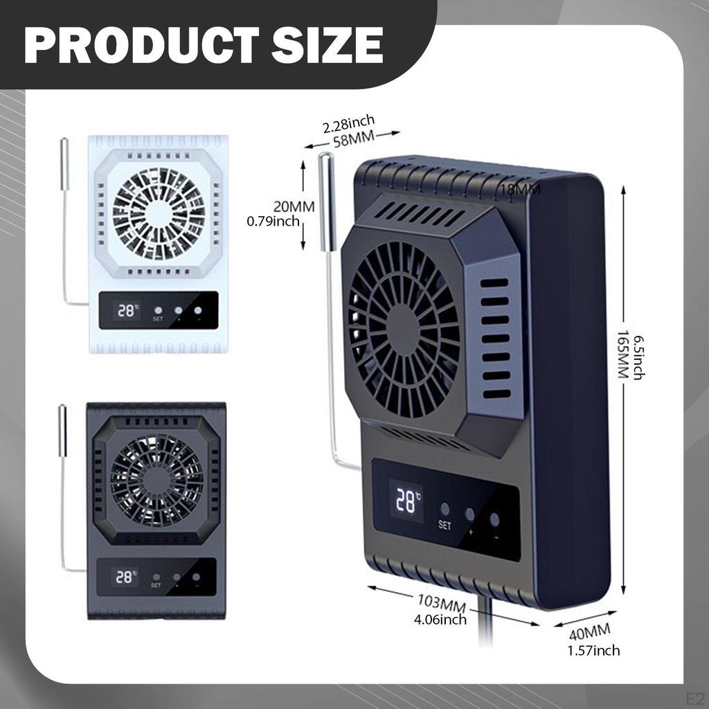 Reptilien Ventilator Thermometer für Papageien Gehege Box Bartagame Schwarz