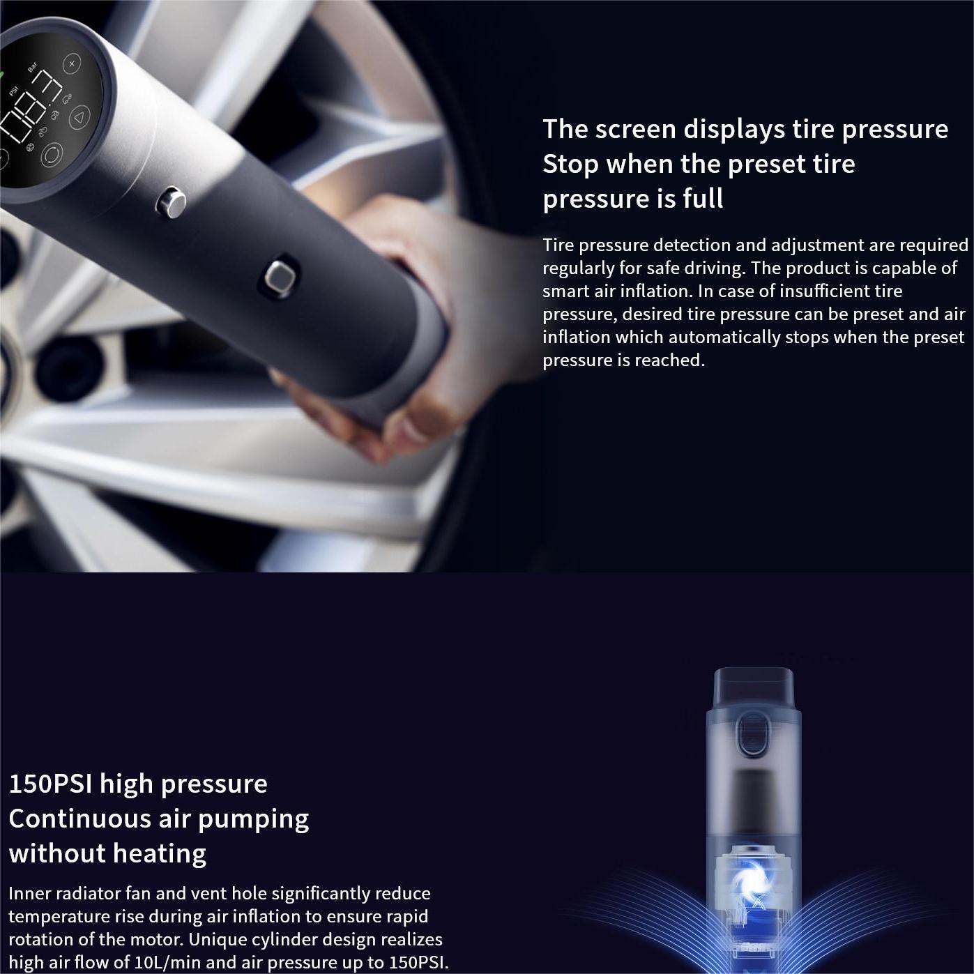 Беспроводной ручной пылесос Lydsto и воздушный насос 2 в 1 — фото 10