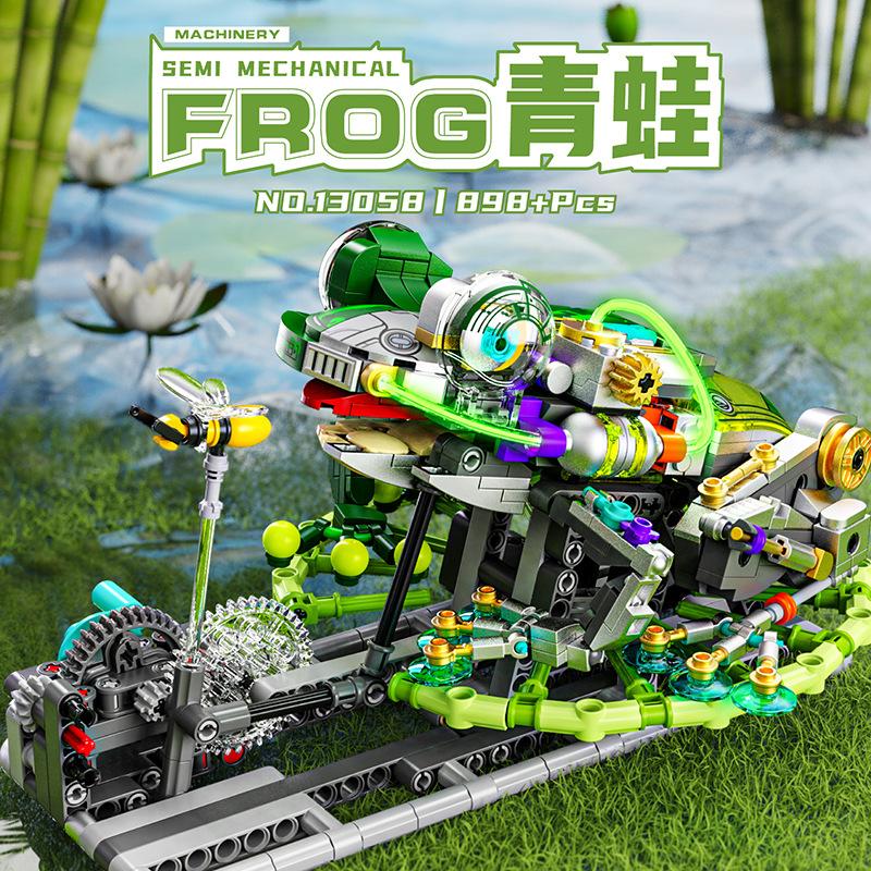 Cool Octopus Building Blocks Beatles Shark Mantis Crocodile Eagle Machinery MOC Animal Insect Model Bricks Figure Toy For Kids