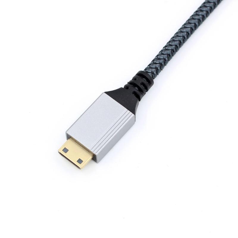 Compactly 90Degree Connectors Mini HDMIs To HDMIs Cord For Cameras Tablets Highly speed Data Transmission Accessories 15cm
