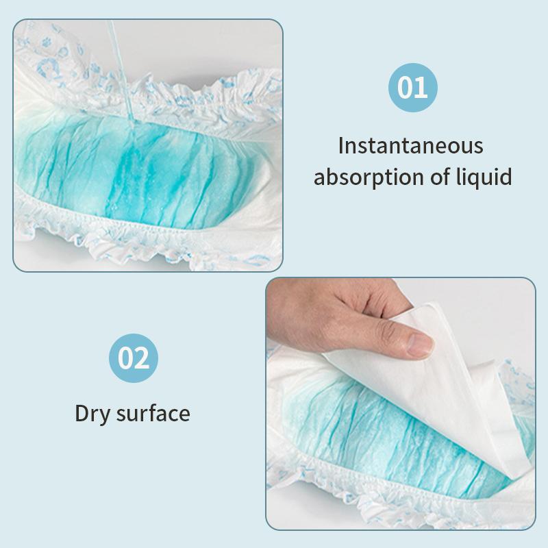 10pcs Super Absorbent Disposable Dog Pads|Instant Absorption,Odor Control,Breathable Anti-Reflux,Suitable for Male/Female Small