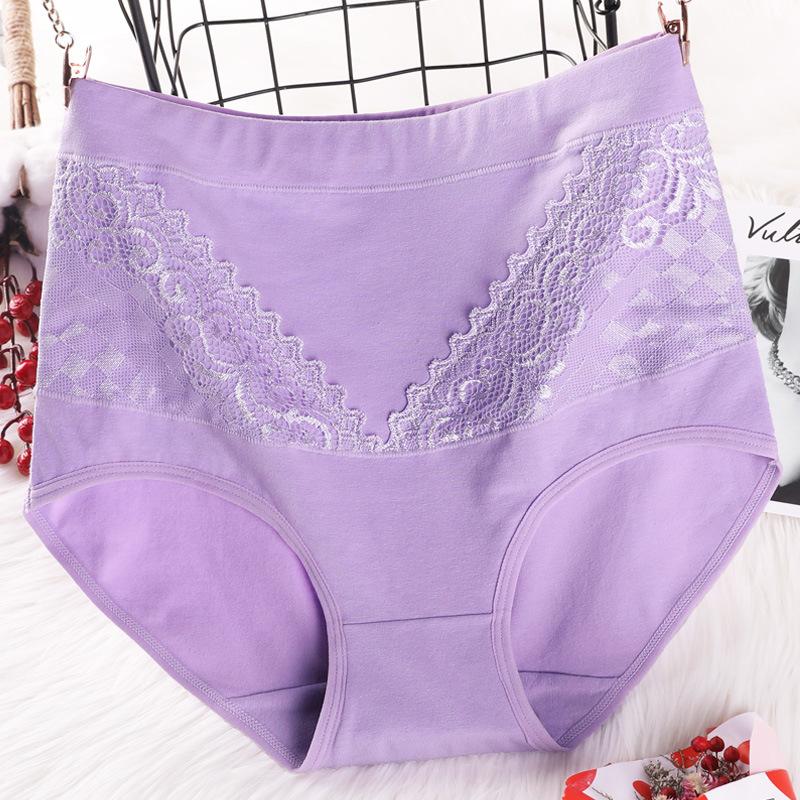 Women's Year of Life Big Red High Waisted Lace Lace Cotton Breathable Triangle Briefs