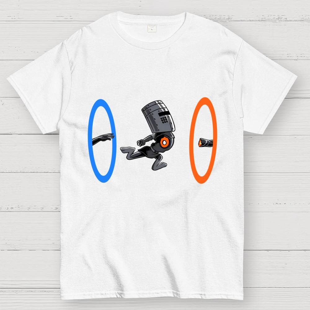 False Portal 100% Baumwolle Sommer Lässig Kühl Locker T-Shirt
