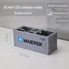 20ft Container Model Pen Holder & Business Card Box with Customizable Patterns/Text - Plastic Ornament