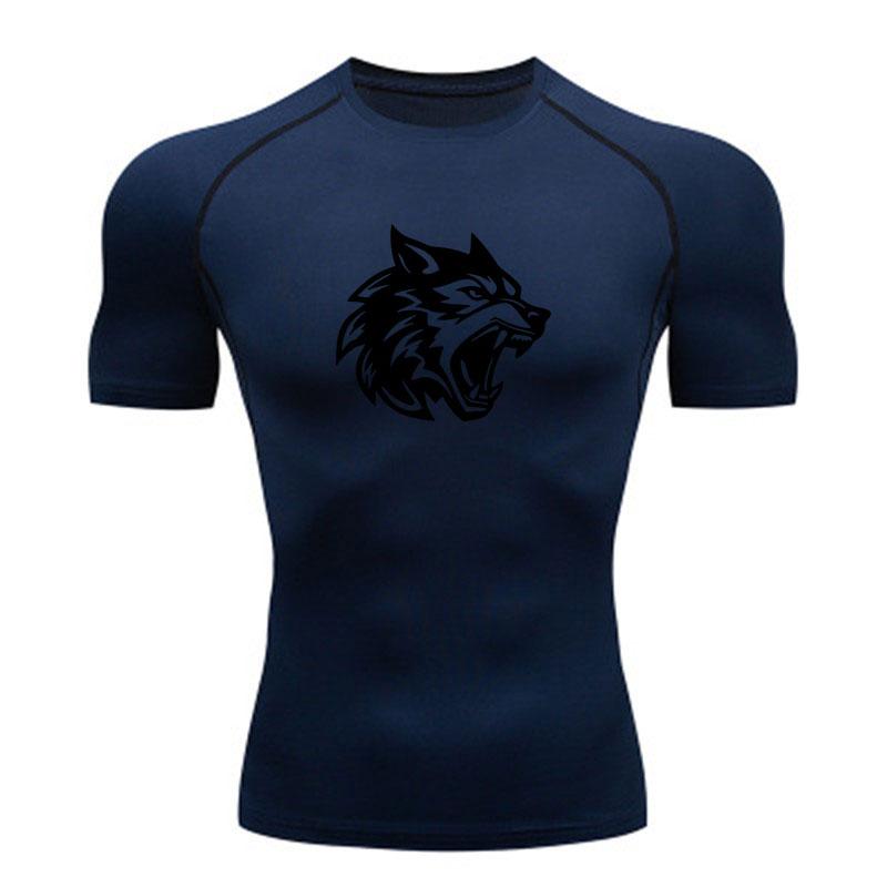 Men's Breathable Compression Workout T-Shirt, Aggressive Roa