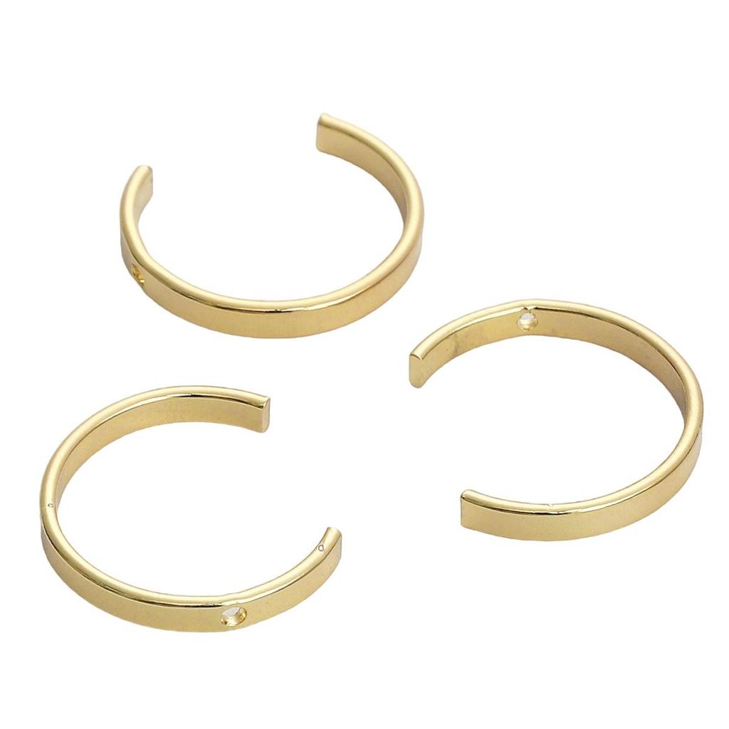 Copper C-shaped String Hole Bead Hanging Ring For DIY Jewelry Making Craft Accessories