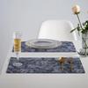 Embossed PVC Placemat Insulation Pad, Anti-Scald Table Protector, Oil-Resistant Leather Dining Mat, Bowl Pad for Kitchen Use