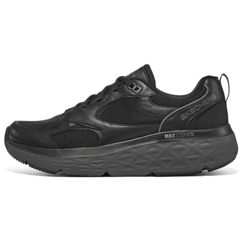 Skechers Max Cushioning Men Fabric Low Top Training Running Shoes Black Grey 220353-BKCC 43.5