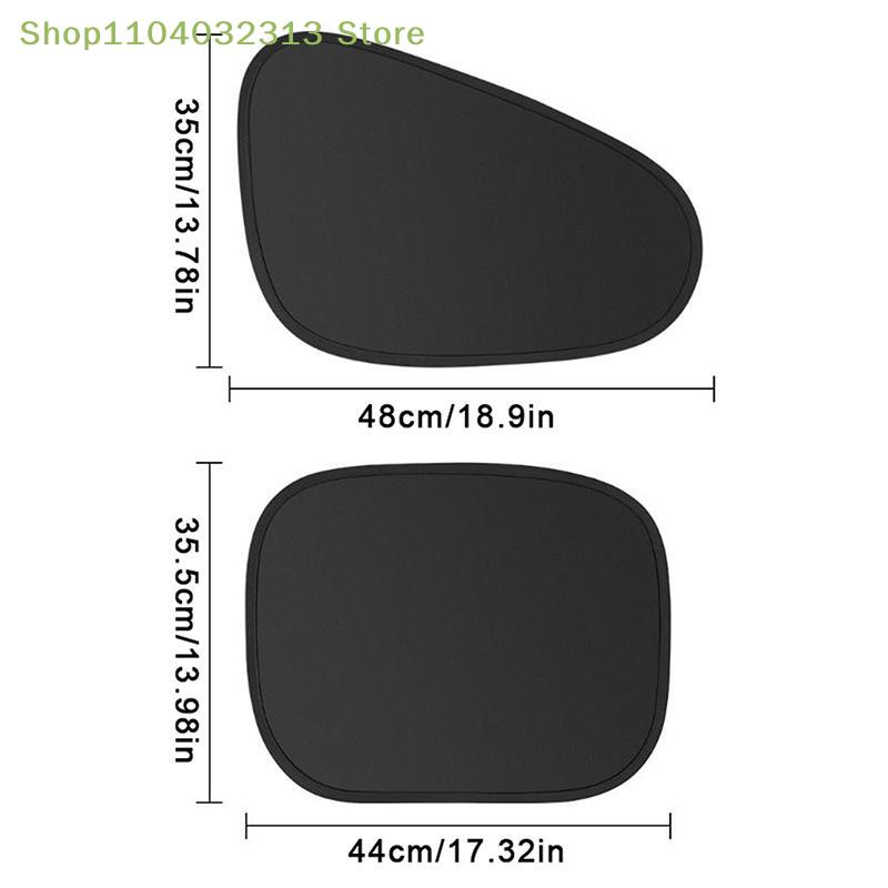 petite4 Layer Electrostatic Car Side Window Sun Shade Curtain Blocks UV Rays Keeps Vehicle Cool for Family Road Tripsaccessories