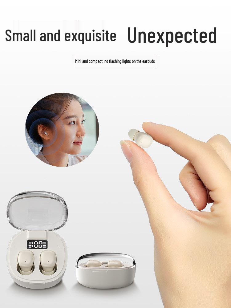 2024 Ultra-Small Noise-Cancelling Wireless Earbuds with Long Battery Life & In-Ear Fit for Sleep & Sports