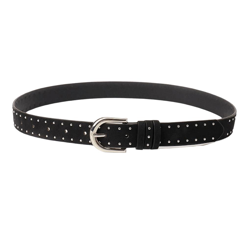 Rivet Women Wide Belt Retro Western Cowboy Belt Adjustable Leather Waistband  Pants Accessories