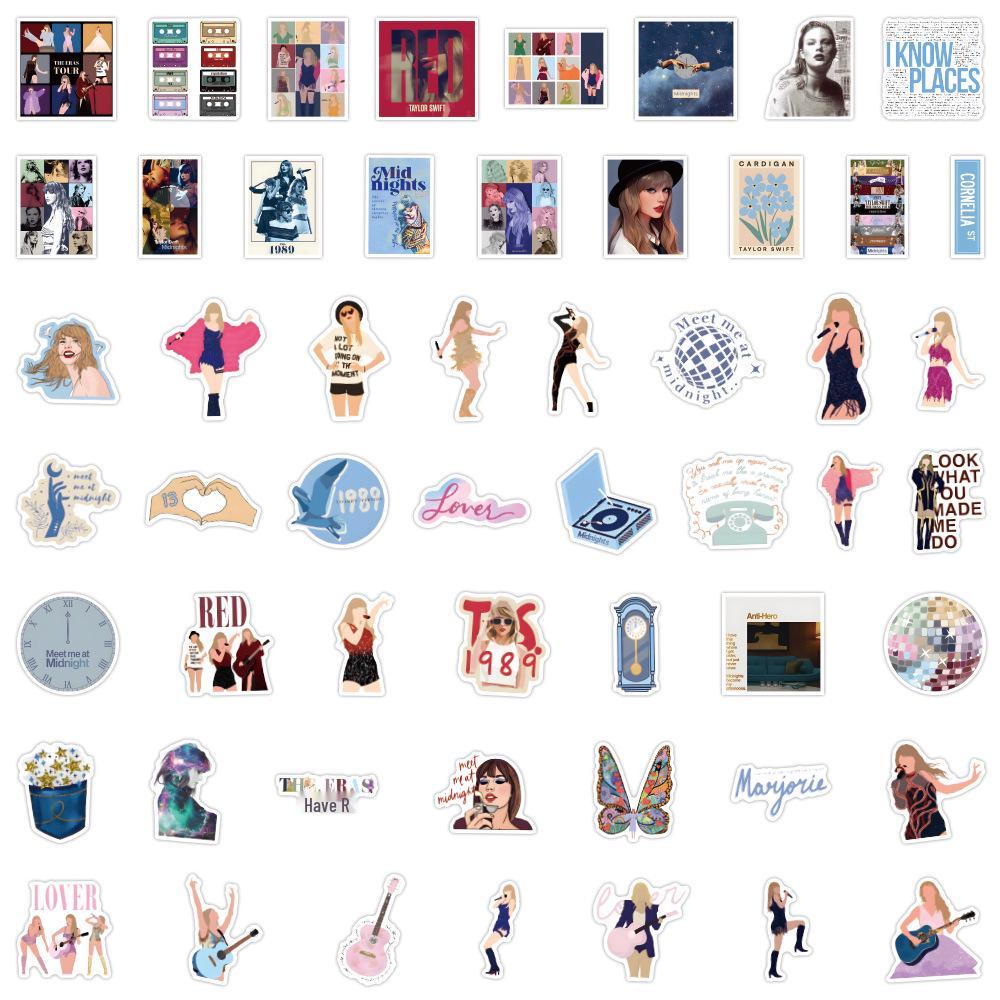 100er-Pack Taylor Swift Sticker-Set für Notizbuch & Gepäck