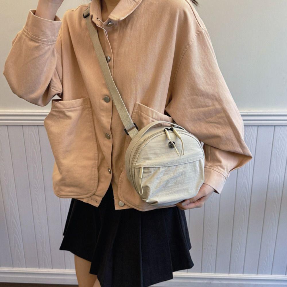 Purse Small Round Bag Mobile Phone Storage Mini Crossbody Bag Casual Nylon Shoulder Bag  Girls