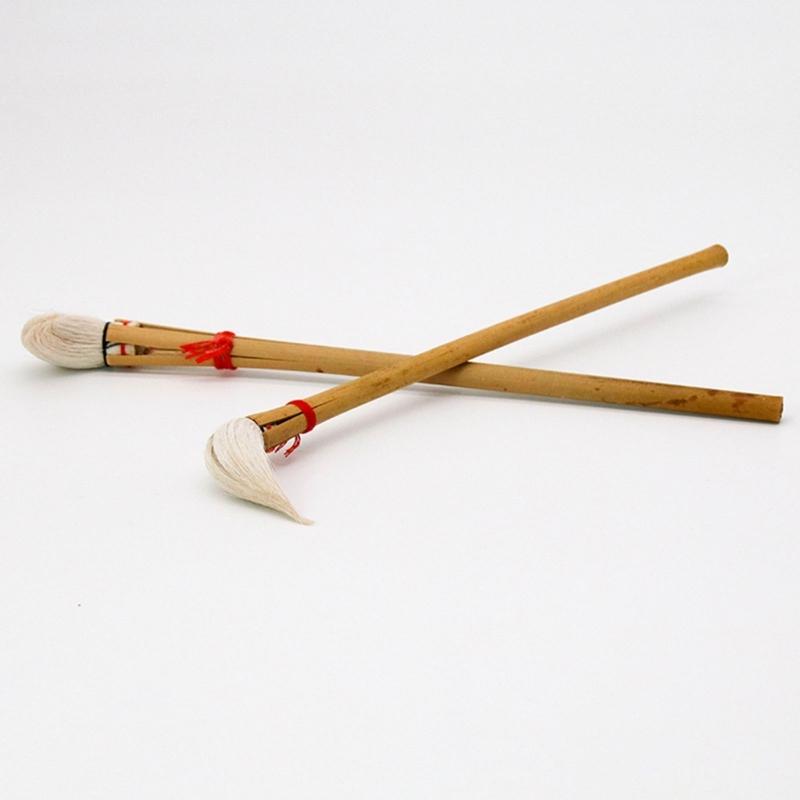 Ceramic Art Brush Wood Handle Pottery Glaze Brush for Pottery Painting Ceramic Glazing Chinese Inks Painting Brush