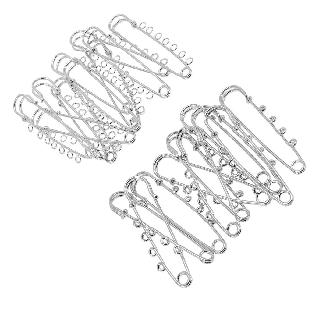 20pcs Large Safety Pins Heavy Duty 7 4 Loops Assorted Alloy Brooch Pins DIY Accessories Clothing Safety Pins for for