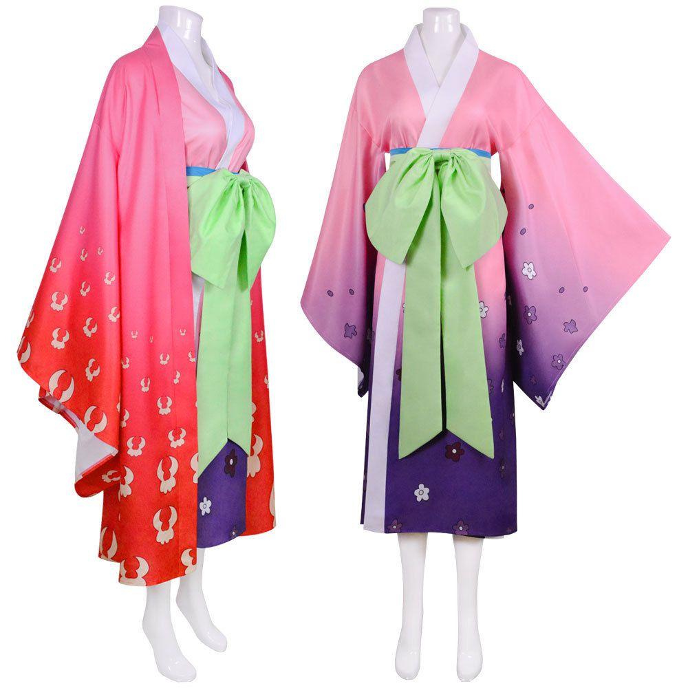 Atemberaubender Einteiler Wano-Land Kozuki Hiyori Kimono für Damen Cosplay