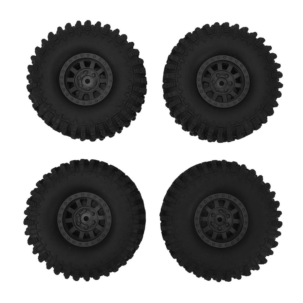 4PCS RC Car Tire Wheel 120mm 1.9in Rubber with 10 Spoke Nylon Wheel Hub RC Car Parts for Axial SCX10 90046 for Traxxas