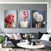 Nordic Home Decorative Poster Women with Rose Flowers Head Wall Art Canvas Painting Modern Interior Living Room Decor No Frame