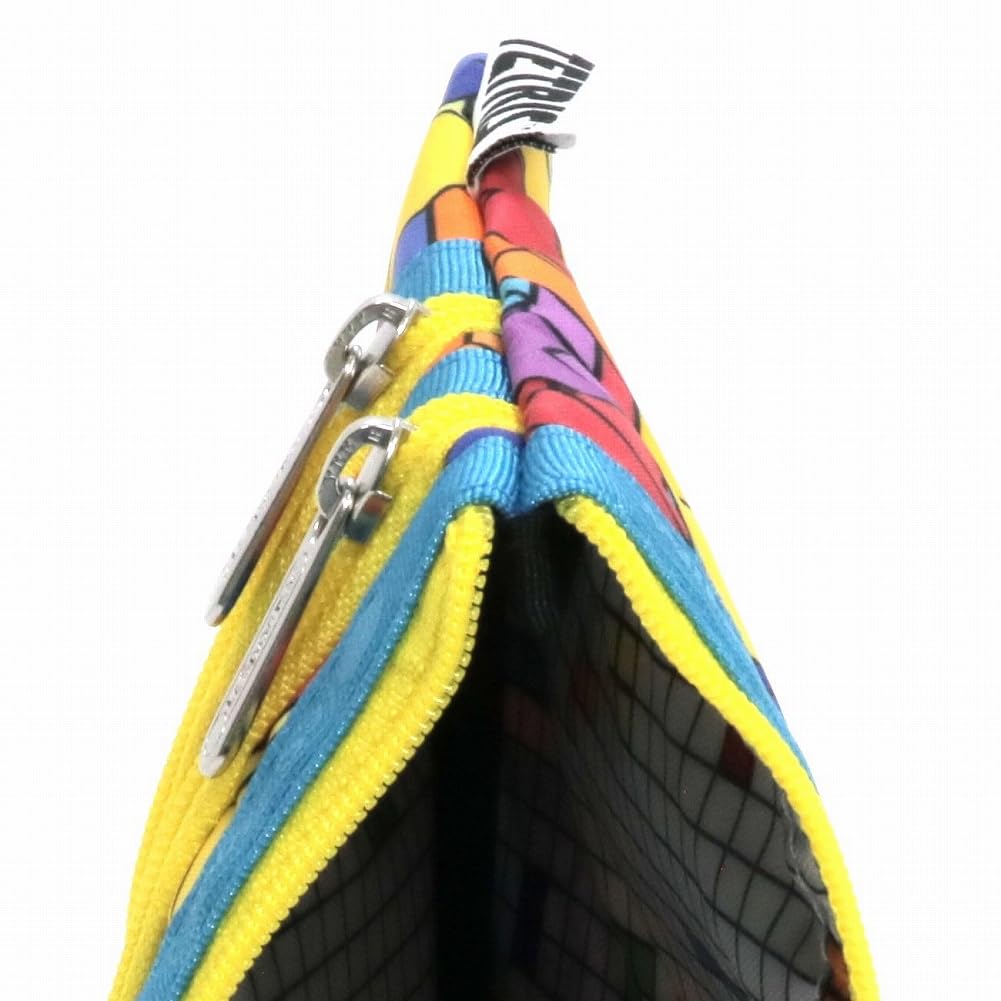 LeSportsac 7158 Cosmetic Pouch LC59 Tetromino City 3-Zip Blocks/Turq [Used]