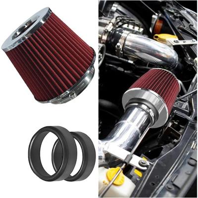 Clamp-On Air Intake Filter, High Flow Closed-Top Cool Air Filter Cleaner, 76 89 102MM Performance Round Tapered Cone Air Filters, Washable Replacement