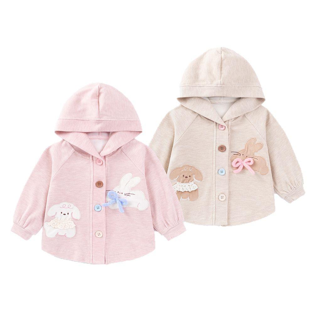 2025 Spring & Autumn Stylish Girls' Hooded Cardigan - Korean Baby Outerwear