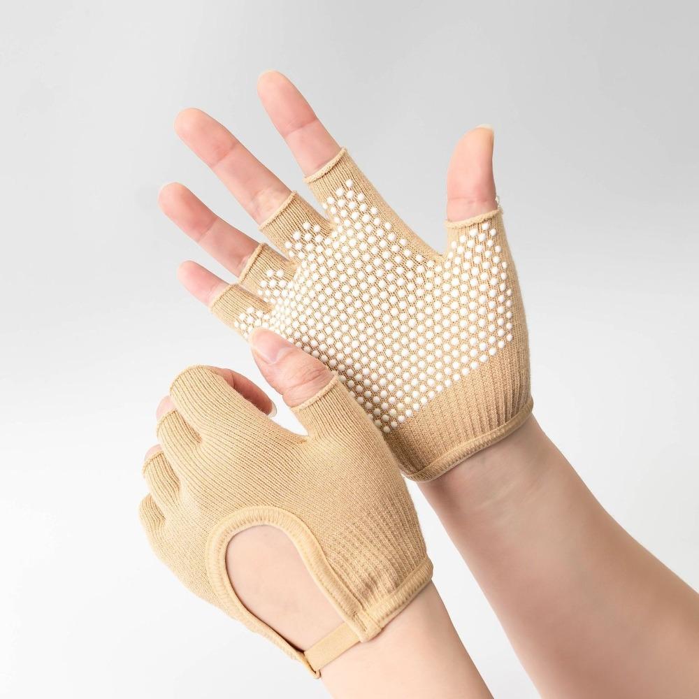 Breathable Half Finger Yoga Antislip Gloves Half Finger Pilates Sports Fishing Gloves  Unisex