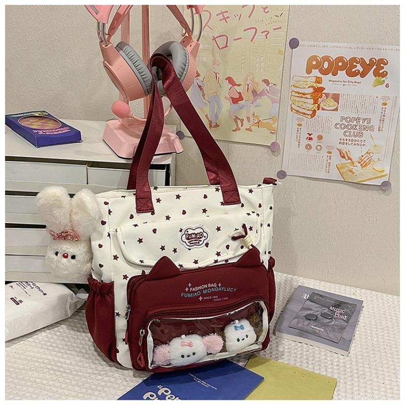 Cute Star Cat Junior High School Student Schoolbag Large Capacity High School Student Backpack Small Fresh Girl Pain Bag Baby Bag