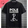 This Runs On Jesus  Pole Dance Graphic Tshirt Cotton Casual Shortsleeve Horror Style Tshirt Perfect Gift For Dance Lovers