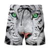 Mens Summer Beach Board Shorts Beach Boxer Trunks 3D Wolf Print Boardshorts Men Casual Short Bermudas Masculina